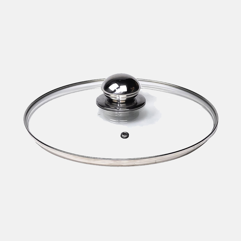 CU00467-Couvercle-verre-24cm Accessoire de cuisine transparent et pratique conçu pour recouvrir des cocottes, des poêles et d'autres récipients pendant la cuisson.