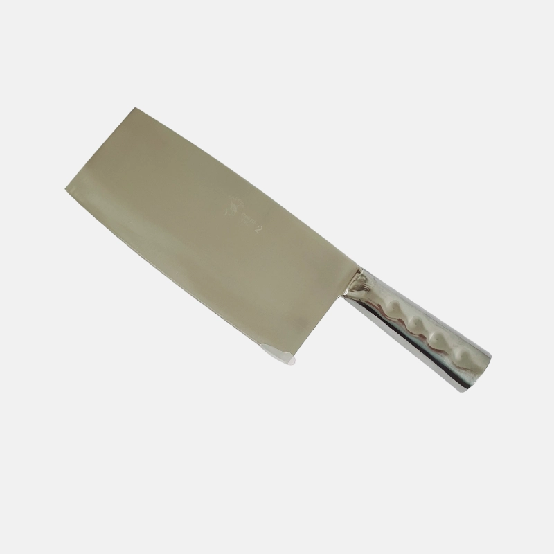 CU00079-Couperet-inox-N2-20.5cm Découpe précise de divers aliments, qu'il s'agisse de légumes, de viandes, de poissons ou d'herbes aromatiques.