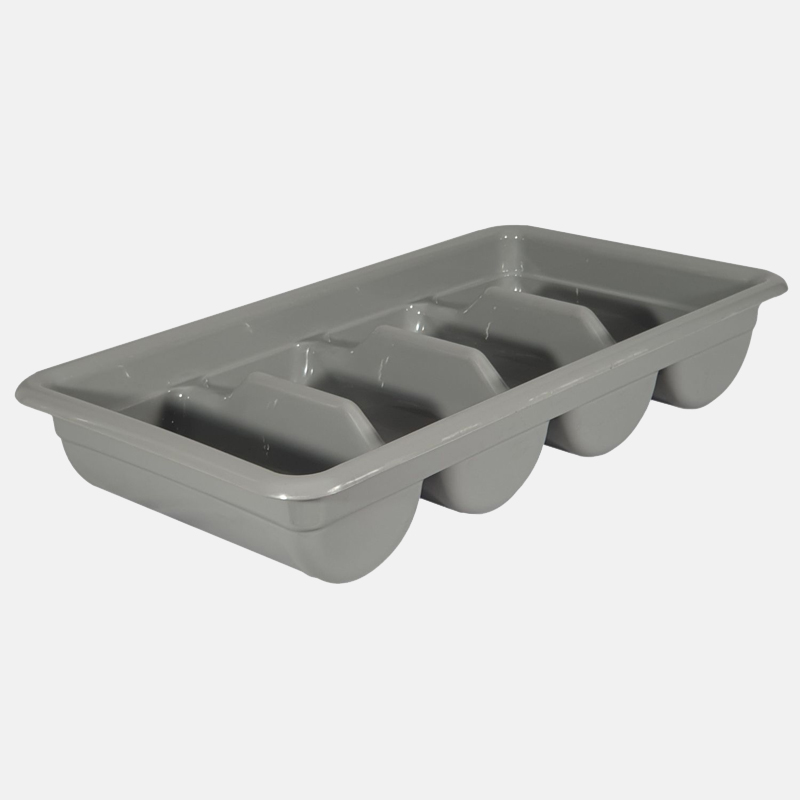 CU01149-Bac-a-couvert-gris Accessoire pratique pour maintenir la cuisine bien rangée et les couverts parfaitement organisés.