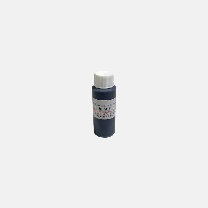 PE00024-Colorant-full-noir-02oz Teinter une variété de matériaux tels que les peintures, les encres, les plastiques, les résines.