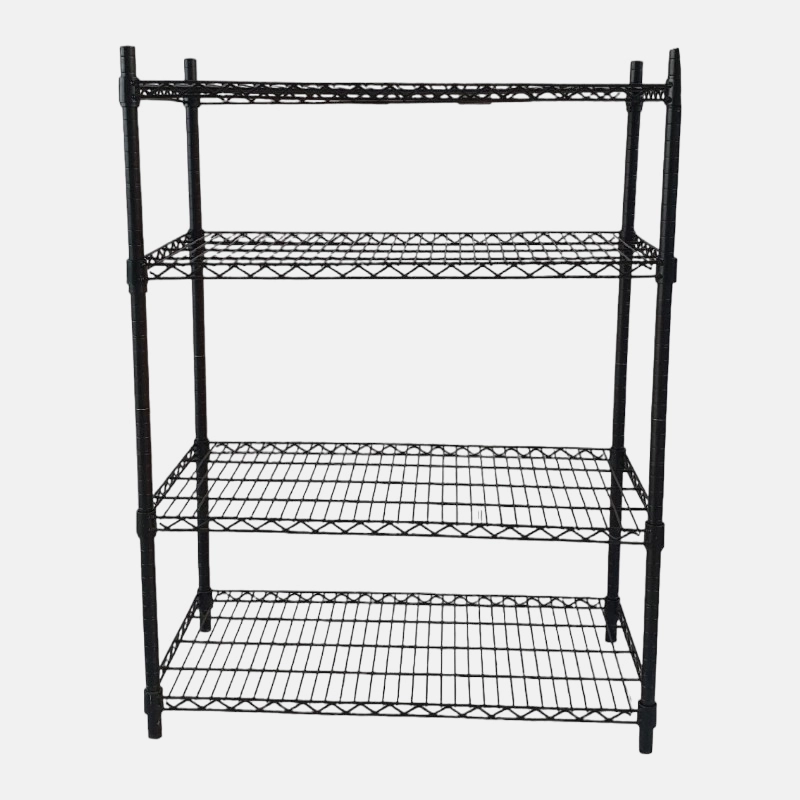 DO00666-Etagère-noir-4-étages Allie fonctionnalité et esthétique.