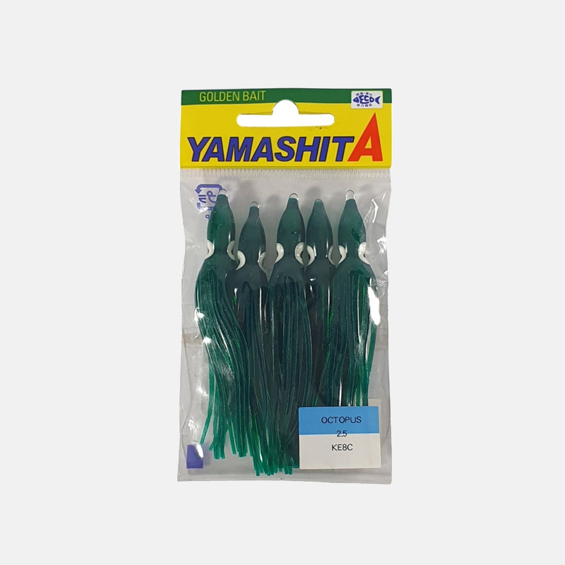PC00333-Pieuvre-3-9.5cm-vert-paill-5pcs-KE8C Outil efficace pour les attirer et les capturer lors de la pêche.