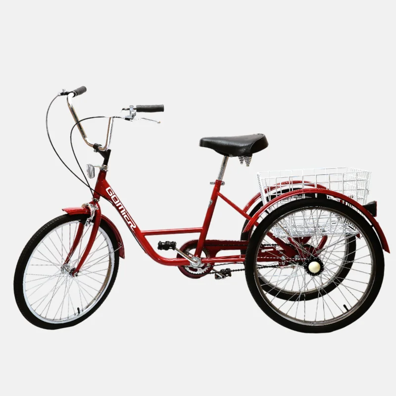 Vélo 3 roues avec un cadre en aluminium de haute qualité, taille 24 pouces.