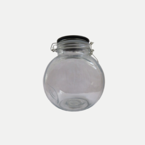 Bocal en verre rond hermétique