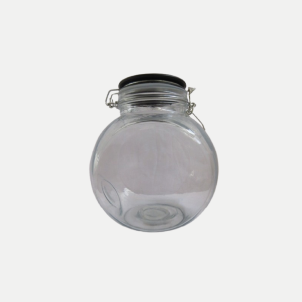 Bocal en verre rond hermétique