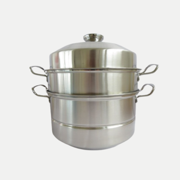 Marmite vapeur inox 38 cm