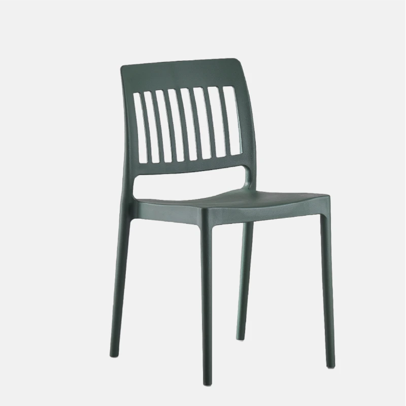 JA01835-chaise-plastique-987-vert-01 Chaise sans accoudoirs en plastique et de couleur vert