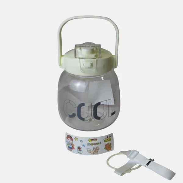 Gourde pour enfant avec une paille et une sangle, et plusieur coloris