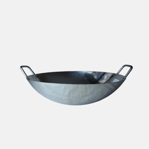 Wok en acier inoxydable de 40 cm de diamètre