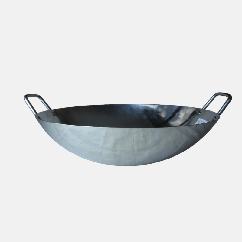 Wok en acier inoxydable de 50 cm de diamètre