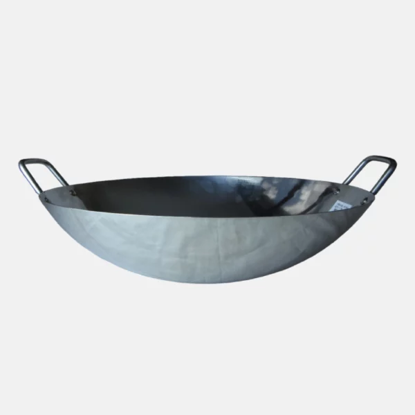 Wok en acier inoxyable de 55 cm de diamètre