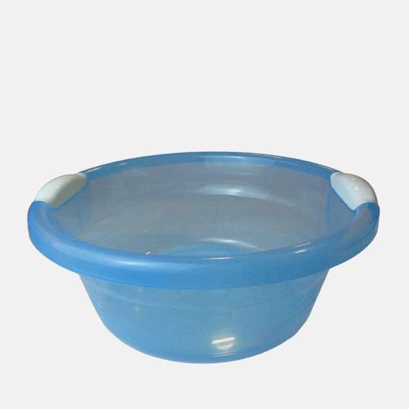 Bassine ronde transparent de taille médium en deux couleurs