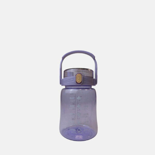 Gourde en plastique rond 1.1 litres avec un porte téléphone