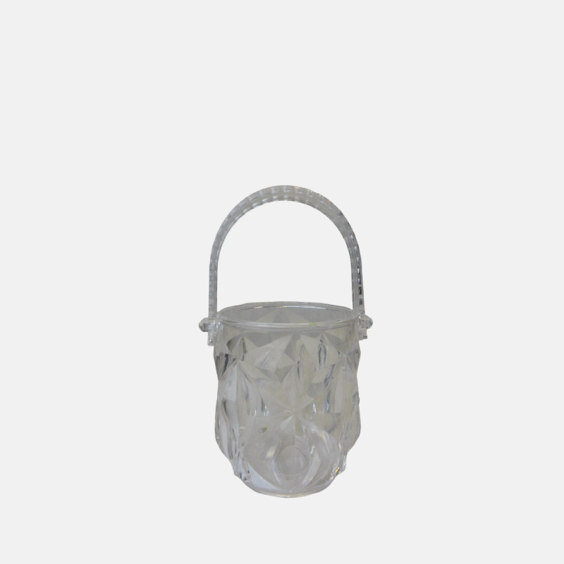 Seau à glace tout en acrylique de 14 cm de hauteur et 13 cm de diamètre