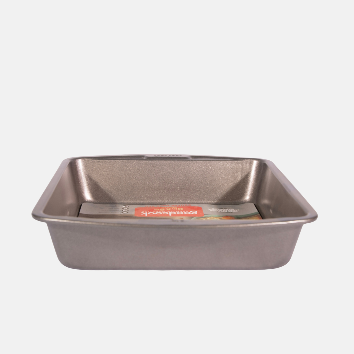 Plat carré en acier antiadhésif de 20cm x 20 cm et 4.5 cm de hauteur.