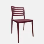 Chaise sans accoudoirs de couleur rouge
