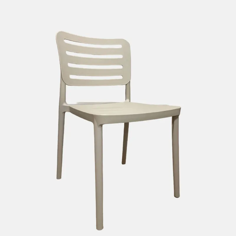 Chaise sans accoudoirs de couleur marron