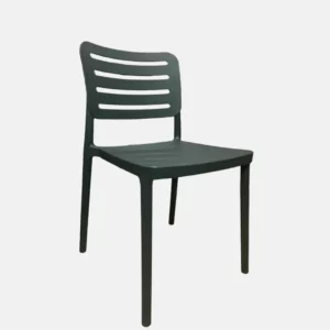 Chaise sans accoudoirs de couleur verte