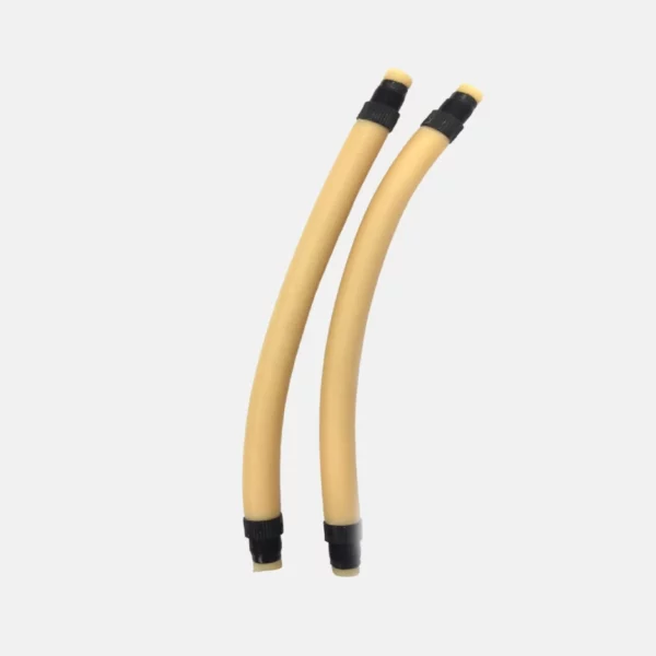 Sandow en latex de couleur beige et de 16 mm de diamètre et de 40 cm de long