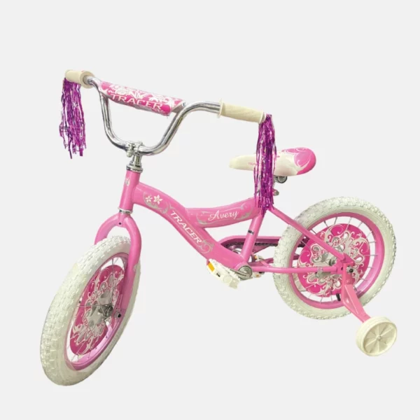 Vélo pour enfant de 16 pouces en deux coloris : rose et blanc