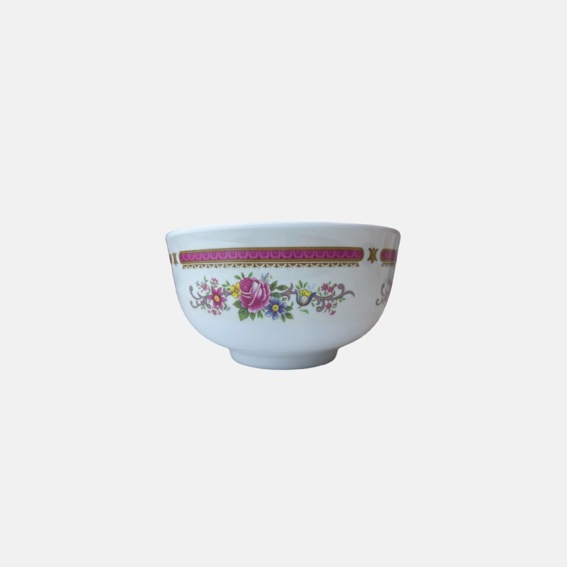 Bol pour riz en mélamine de 11.4 cm de diamètre ayant des motifs de roses