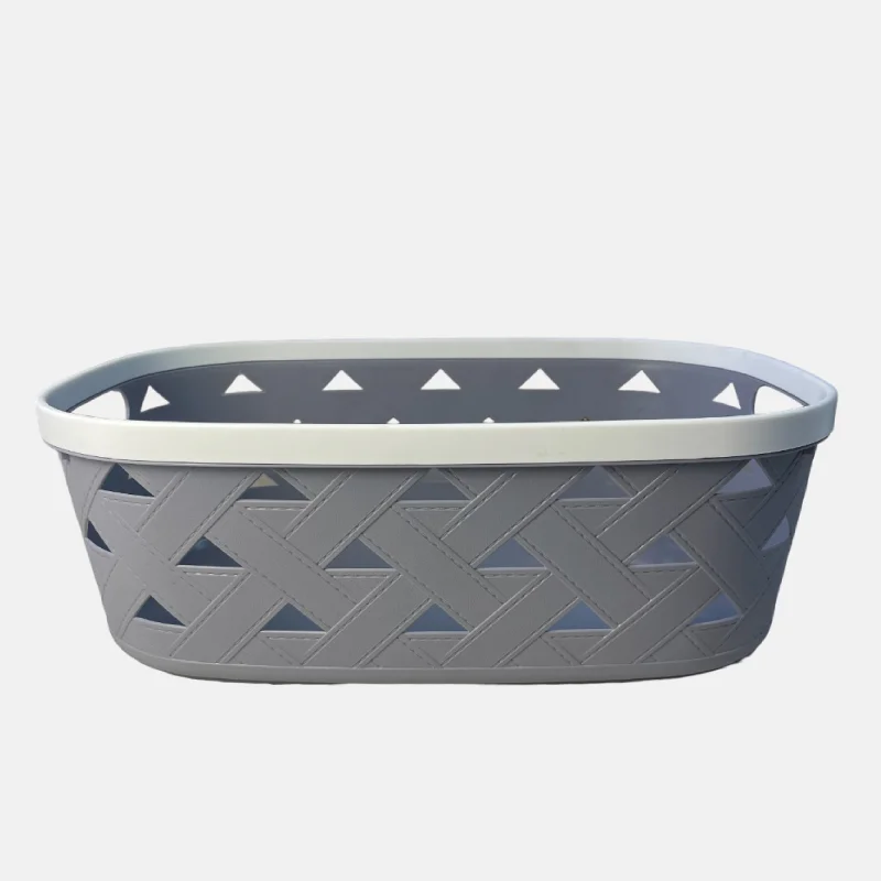 DO01242-panier-react-imitation-cuir-44x30x16cm (1) Panier rectangulaire de 44x30x16 cm de dimensions en plastique