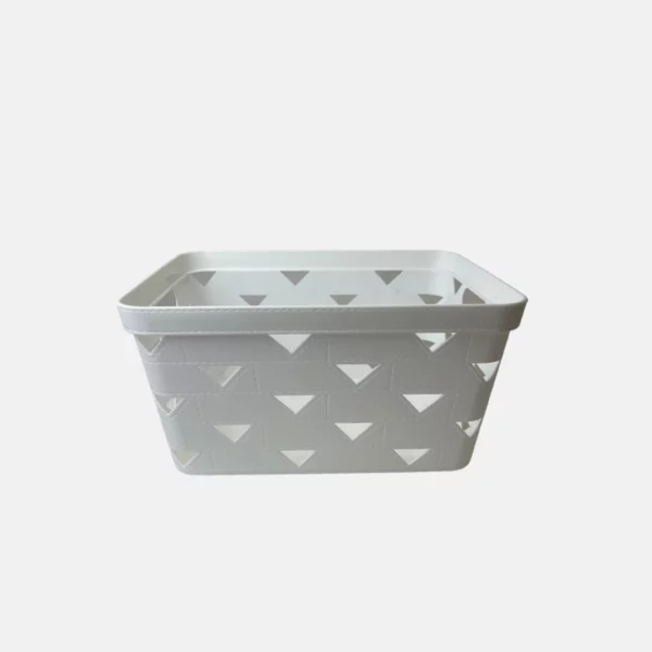Panier rectangulaire en plastique de taille 21x14x12 cm
