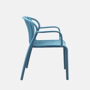 CHAISE D'EXTERIEUR ACCOUDOIR BLEU – Image 3