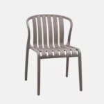 Chaise en polypropylène sans accoudoir de couleur gris chaud