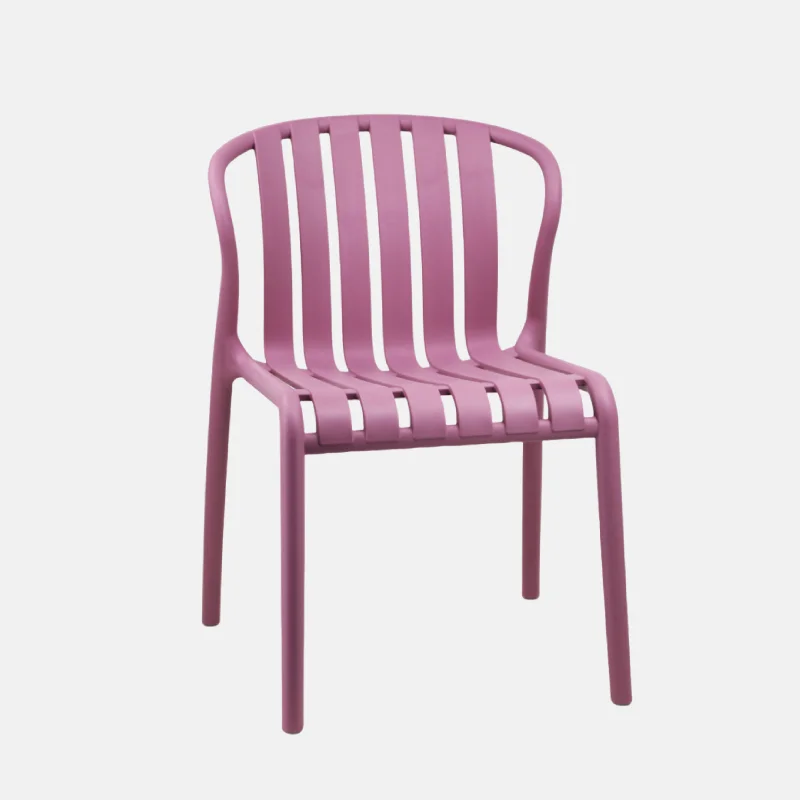 Chaise en polypropylène sans accoudoir de couleur mauve