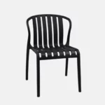 Chaise en polypropylène sans accoudoir de couleur noir
