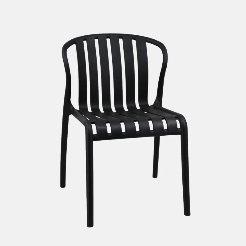 Chaise en polypropylène sans accoudoir de couleur noir