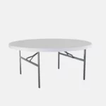 Table ronde pliable en plastique de 1.50 m de diamètre