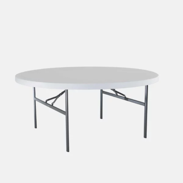 Table ronde pliable en plastique de 1.50 m de diamètre