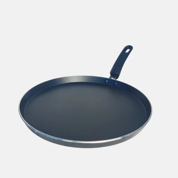 Poêle à crêpe de 32 cm de diamètre et de 12 cm de manche, le tout en acier inoxydable