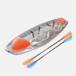 Kayak transparent pour 2 personnes avec ses 2 pagaies