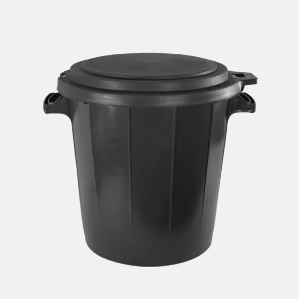 Poubelle EDA de 50 litres avec son couvercle.