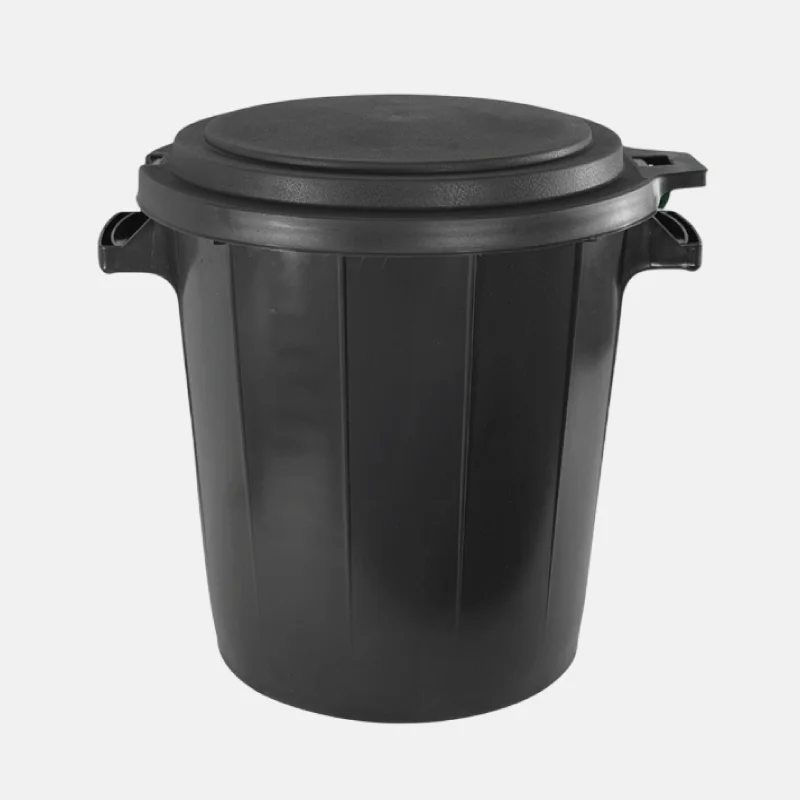 Poubelle EDA de 80 litres avec son couvercle.