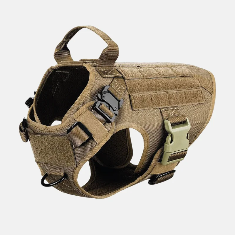 DO00871-harnais-d'entrainement-marron-large Harnais pour chien de taille Large et de couleur marron.