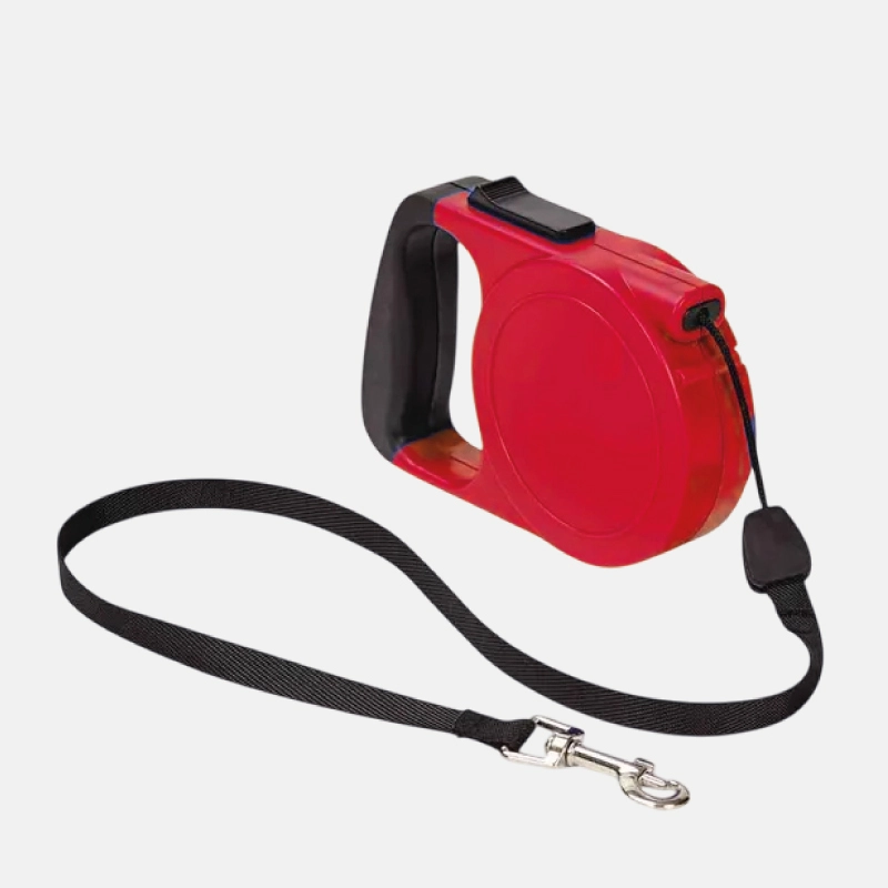 Laisse pour chien rétractable de taille moyenne avec 3 coloris.