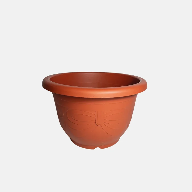 Pot de fleur marron de 9.5 litres.