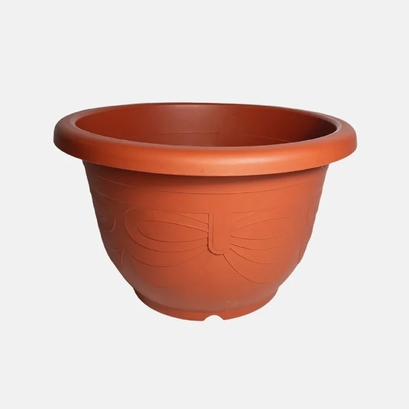 pot de fleur marron de 39.7 litres.