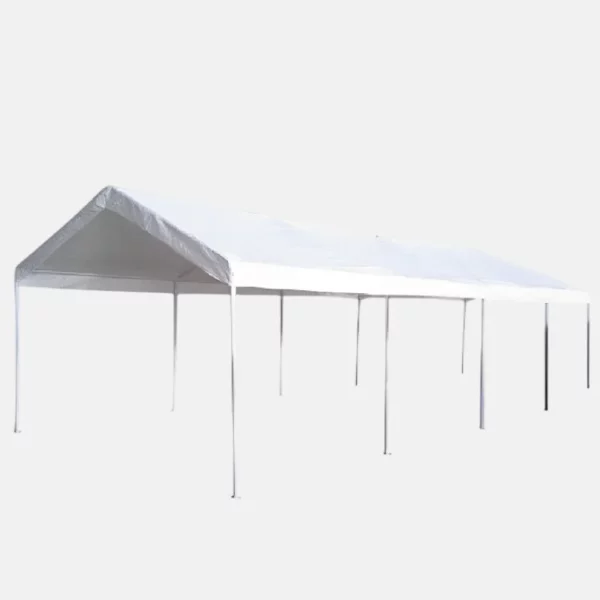Chapiteau galvanisé de 3x8 m avec 10 pieds.