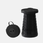 Tabouret télescopique portatif de couleur noir noir.