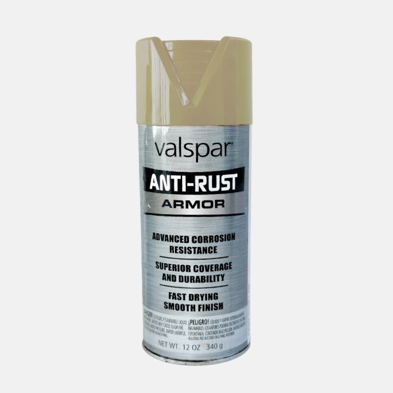 PE00654-peinture-valspar-bombe-nickel-mat-12oz Bombe de peinture de la marque VALSPAR anti-rust de couleur nickel mat.
