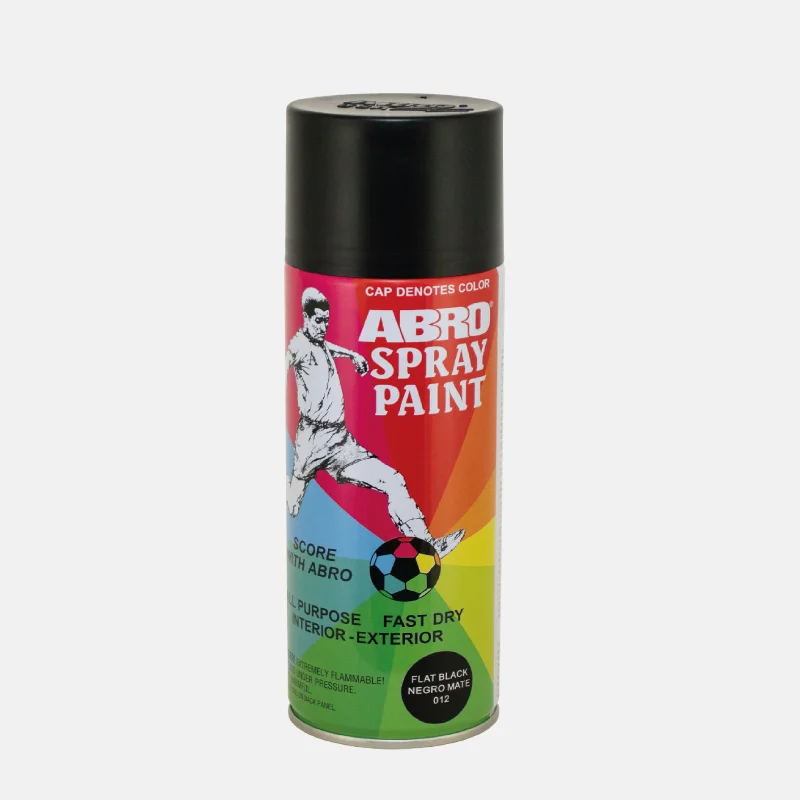 Bombe de peinture de couleur noir mat et de la marque ABRO.