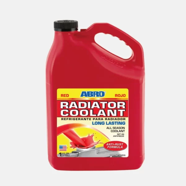 Liquide de refroidissement rouge de la marque ABRO de 3.78 litres.