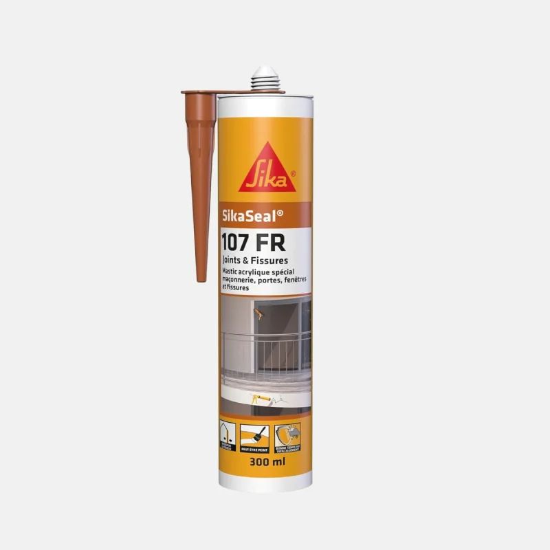 Mastic de couleur acajou de 300 ml de la marque SIKA.