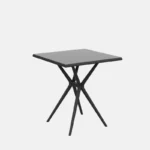 TAble de terrasse de couleur noir charbon de 70x70xh74 cm.