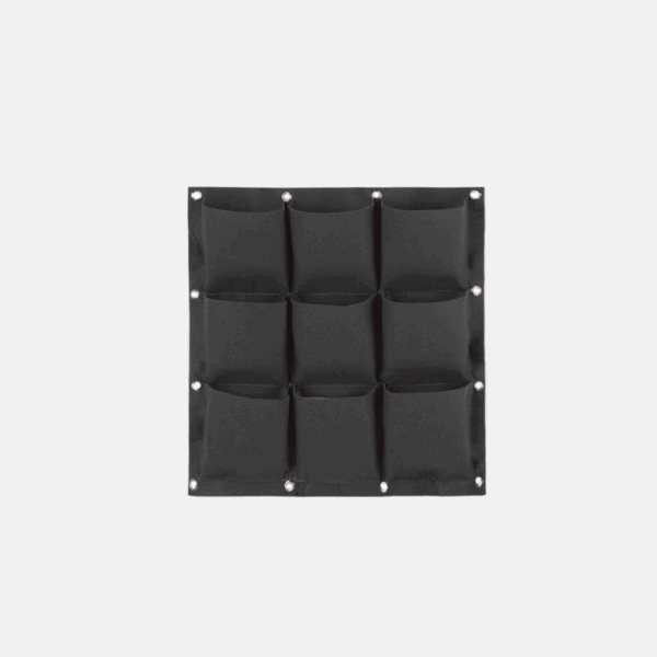 planteur-mural-noir-9poches-extérieur-50x50cm